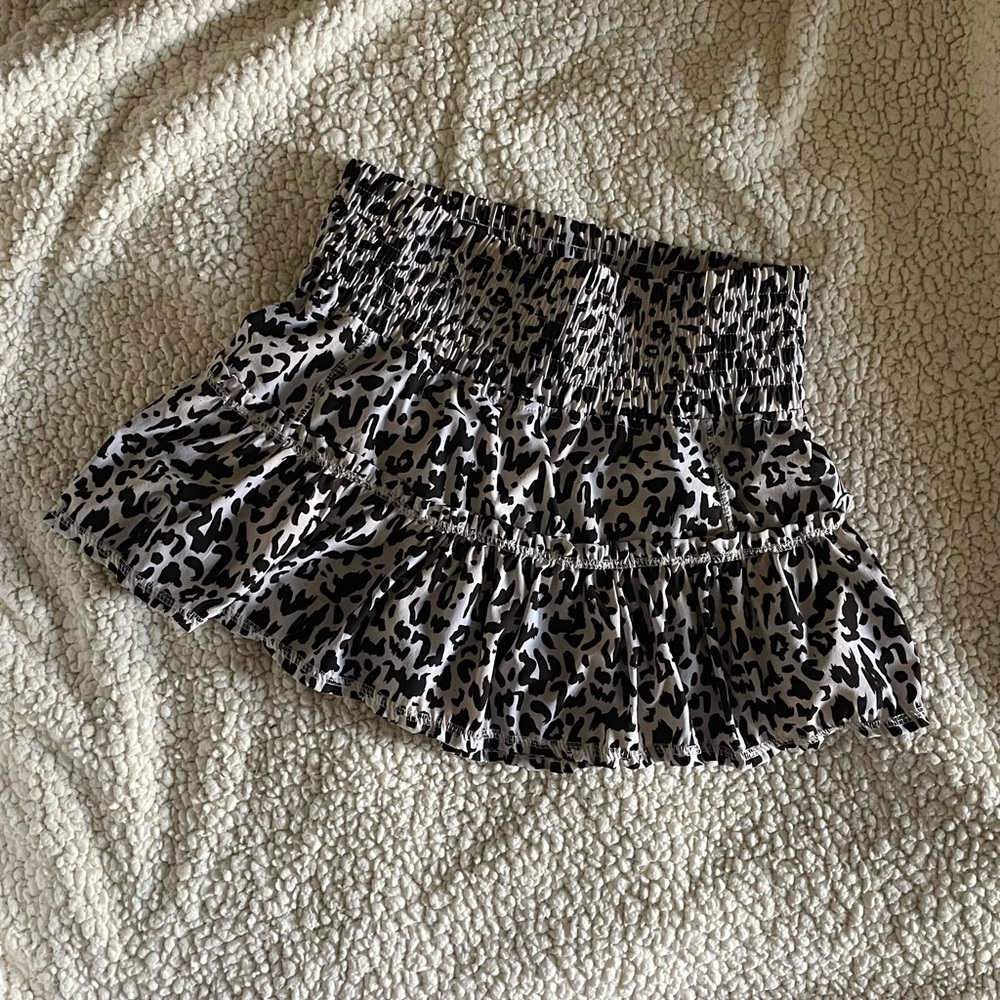 The Bubble Lawley Leopard Print Ruffled Skirt